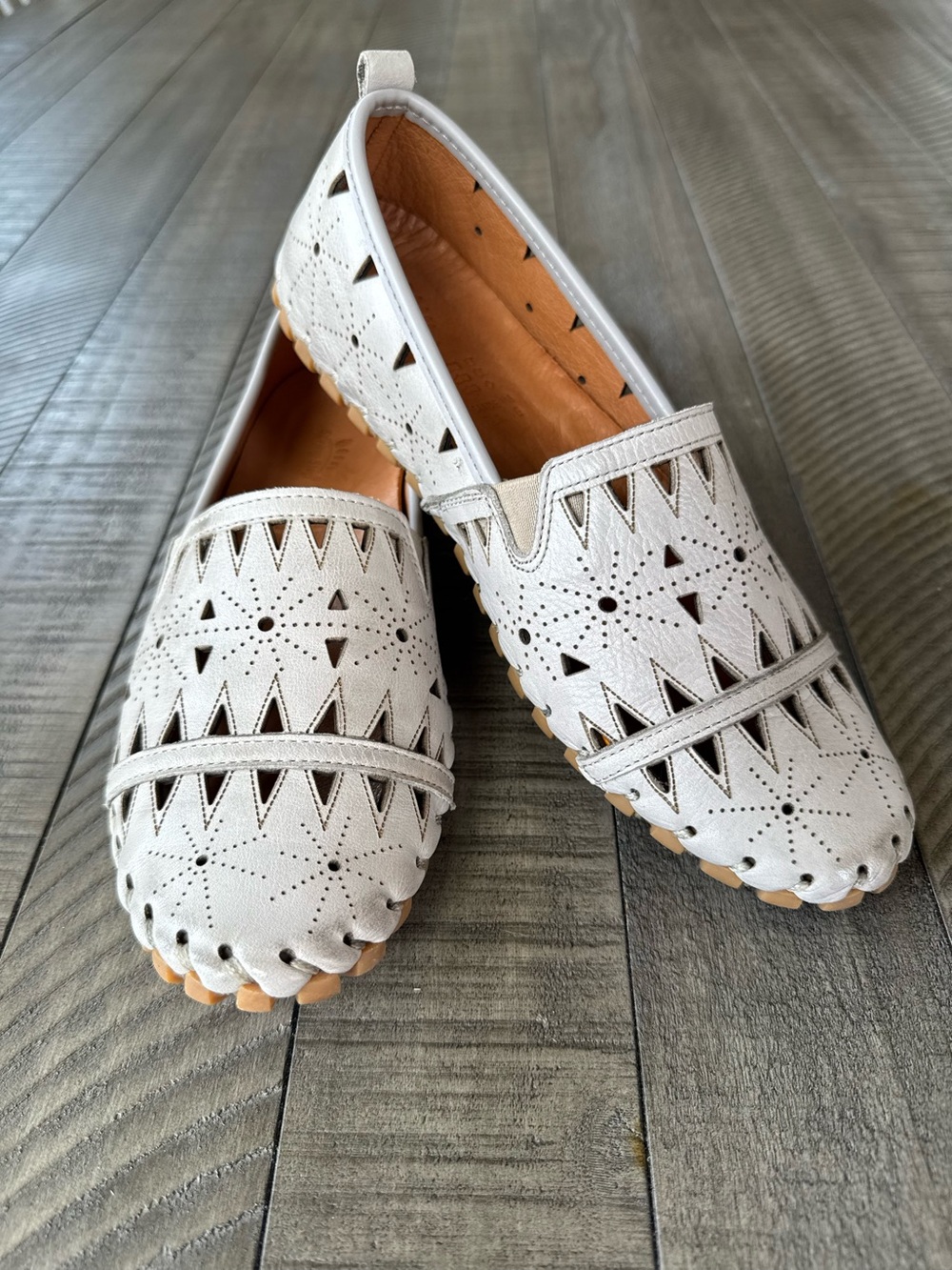 Spring Step Fusaro Leather Loafer Perforated Slip-On Women's Size 8.5 (39)